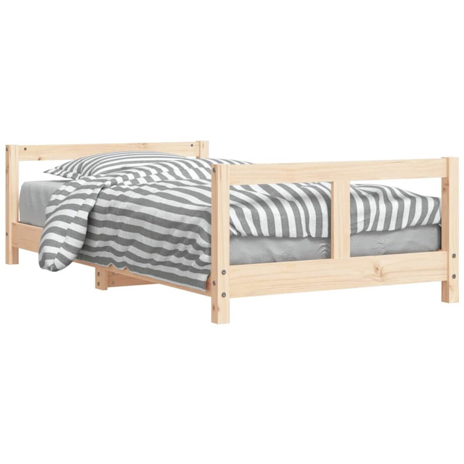 vidaXL - Kinderbedframe - 80x160 - cm - massief - grenenhout afbeelding 1