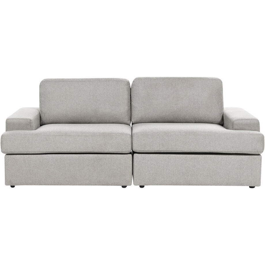 BELIANI ALLA - Driezitsbank - Lichtgrijs - Polyester BELIANI ALLA - Driezitsbank - Lichtgrijs - Polyester afbeelding 1