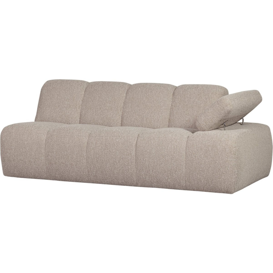 WOOOD Mojo 2-Zits Bank Met Arm Rechts - Bouclé - Beige - 74x200x97 afbeelding 1