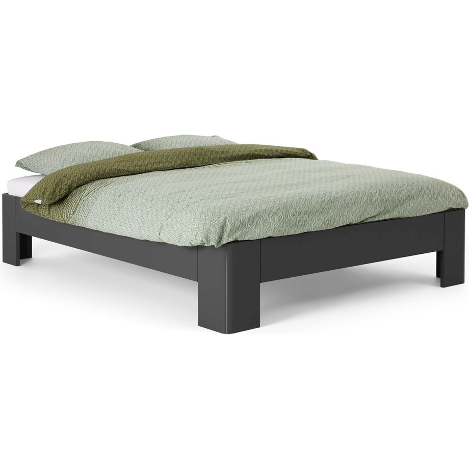 B Bright Fresh 500 Bed 160 x 210 cm - Bedframe Antraciet - Bedombouw - Instaphoogte: 50cm - Tweepersoonsbedden afbeelding 1