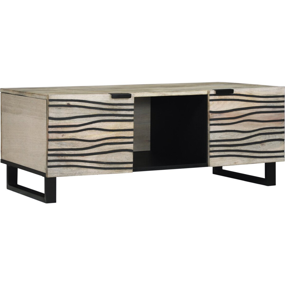 vidaXL - Salontafel - Wit - 100 - x - 54 - x - 40 - cm - Bewerkt - hout vidaXL - Salontafel - Wit - 100 - x - 54 - x - 40 - cm - Bewerkt - hout afbeelding 1