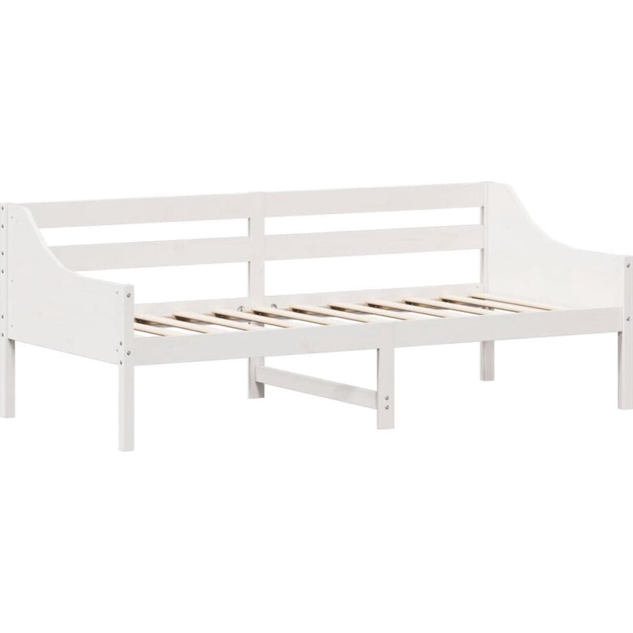 vidaXL - Slaapbank - zonder - matras - 80x200 - cm - massief - grenenhout - wit vidaXL - Slaapbank - zonder - matras - 80x200 - cm - massief - grenenhout - wit afbeelding 1