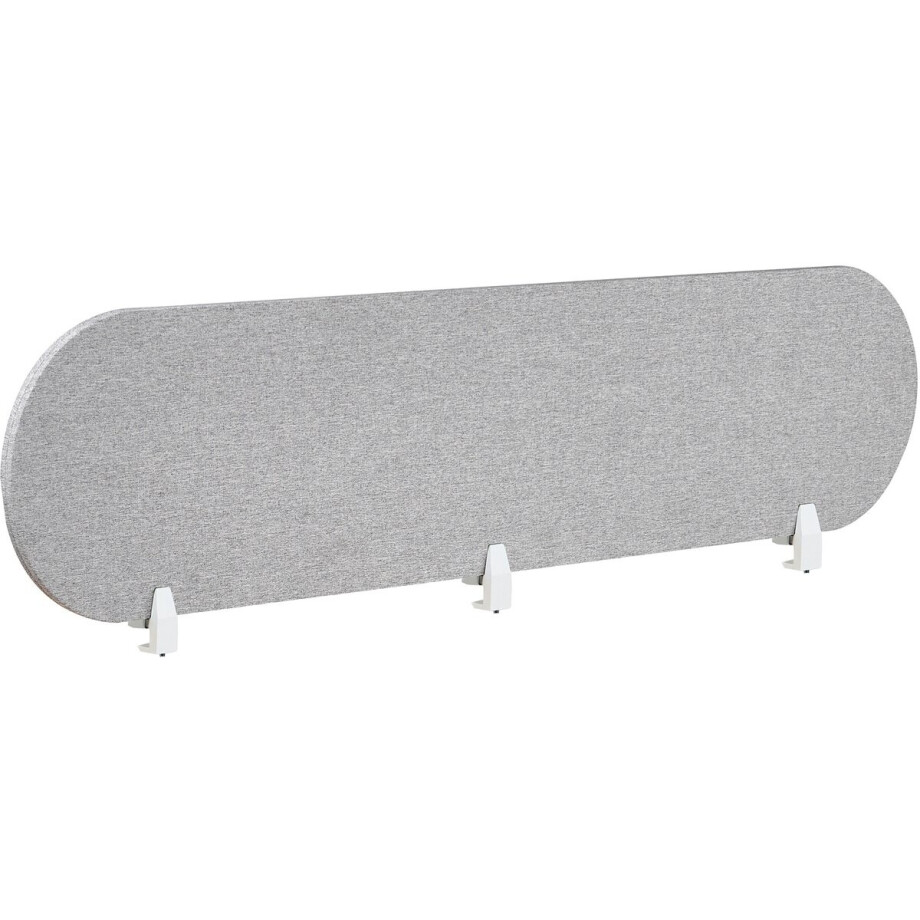 BELIANI SPARKY - Bureauscherm - Lichtgrijs - 180 x 40 cm - Polyester afbeelding 1