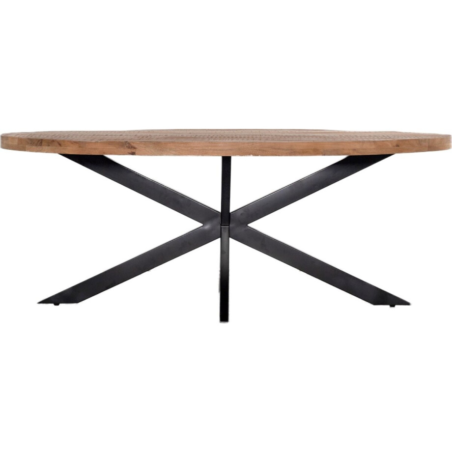 Giga Meubel Eettafel Mansour - Naturel Mangohout - 160x100x76cm Giga Meubel Eettafel Mansour - Naturel Mangohout - 160x100x76cm afbeelding 1