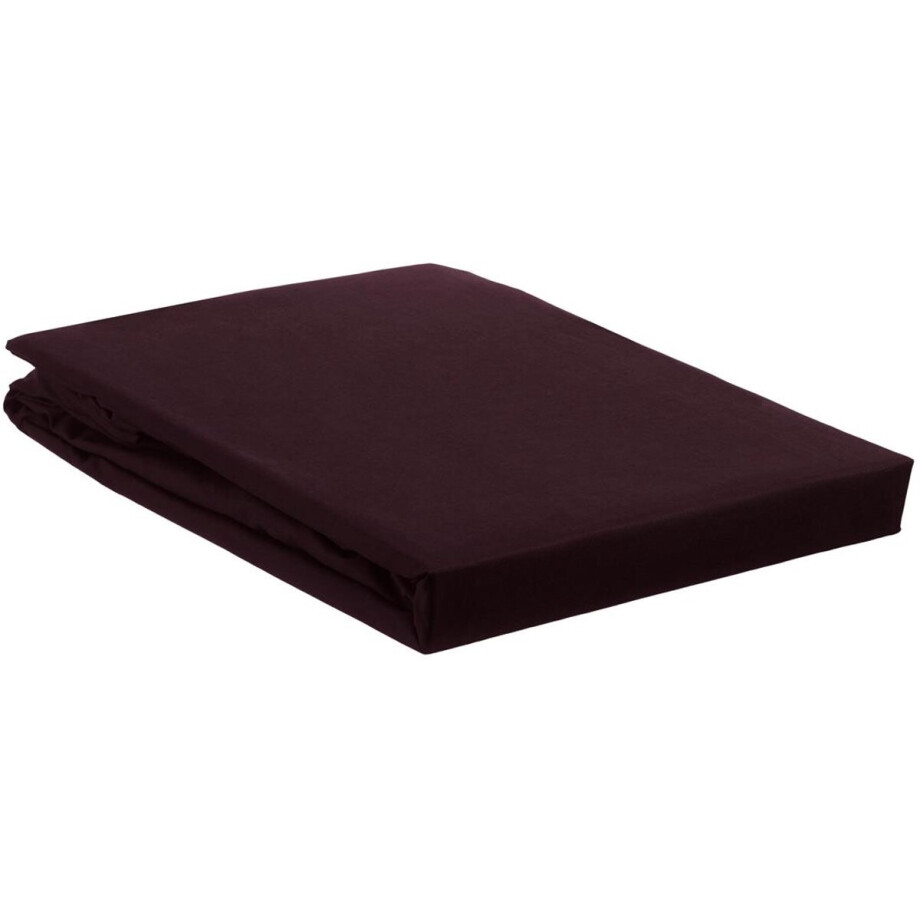 Ambiante Katoen - Hoeslaken - 80x200 - Donker Rood afbeelding 1