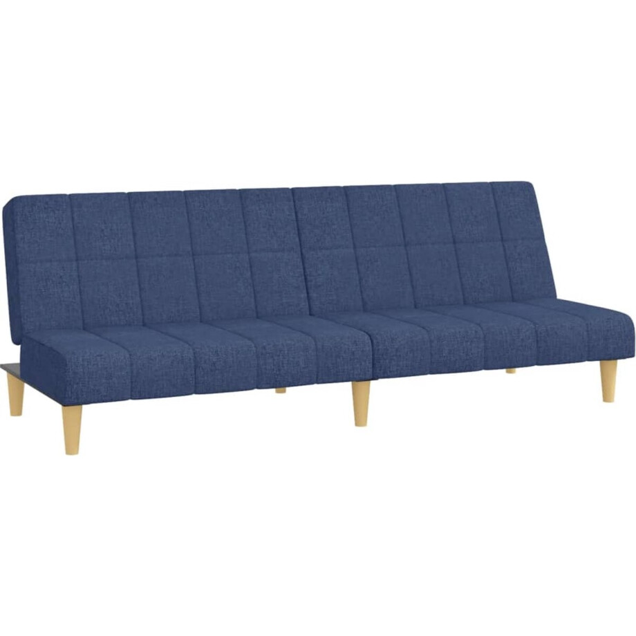 vidaXL - Slaapbank - 2-zits - stof - blauw afbeelding 1