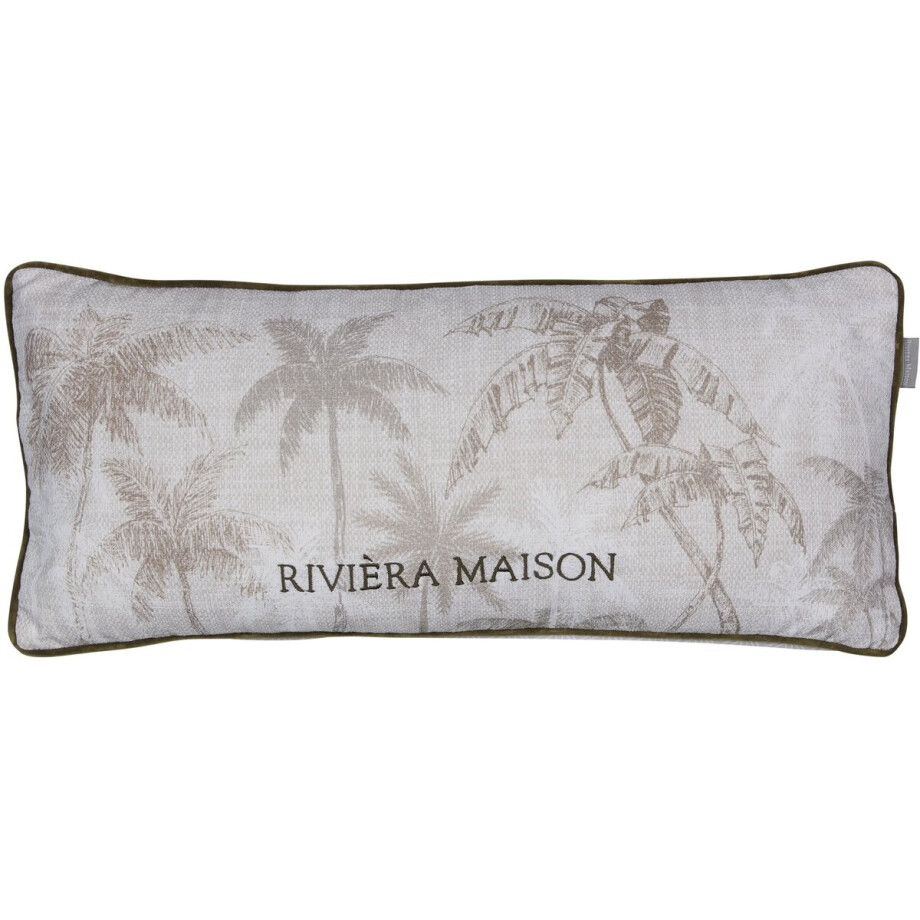 Rivièra Maison Palms Cushion Sierkussen - 30 x 70 cm cm - Zand afbeelding 1
