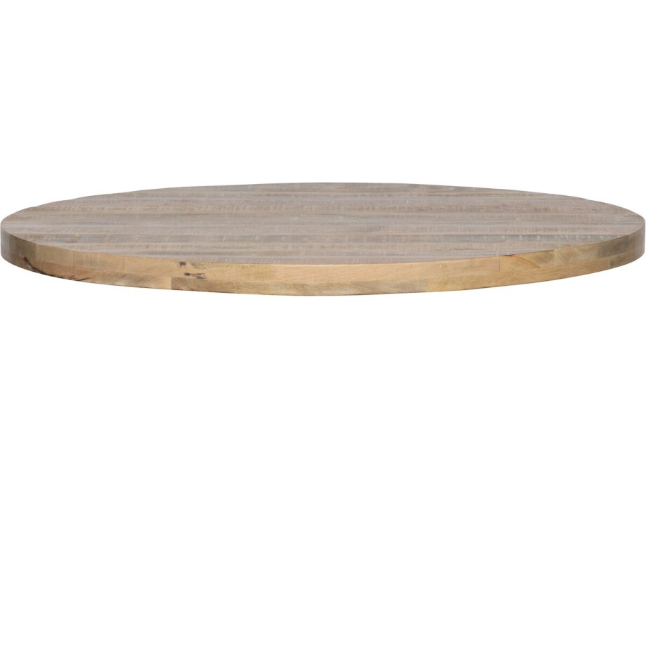 WOOOD Tablo Tafelblad Rond - Mango - White Wash - 120x120 afbeelding 1
