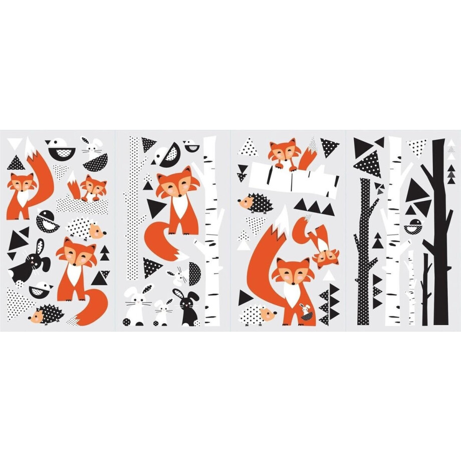 muurstickers vossenbos vinyl 60 stuks afbeelding 1