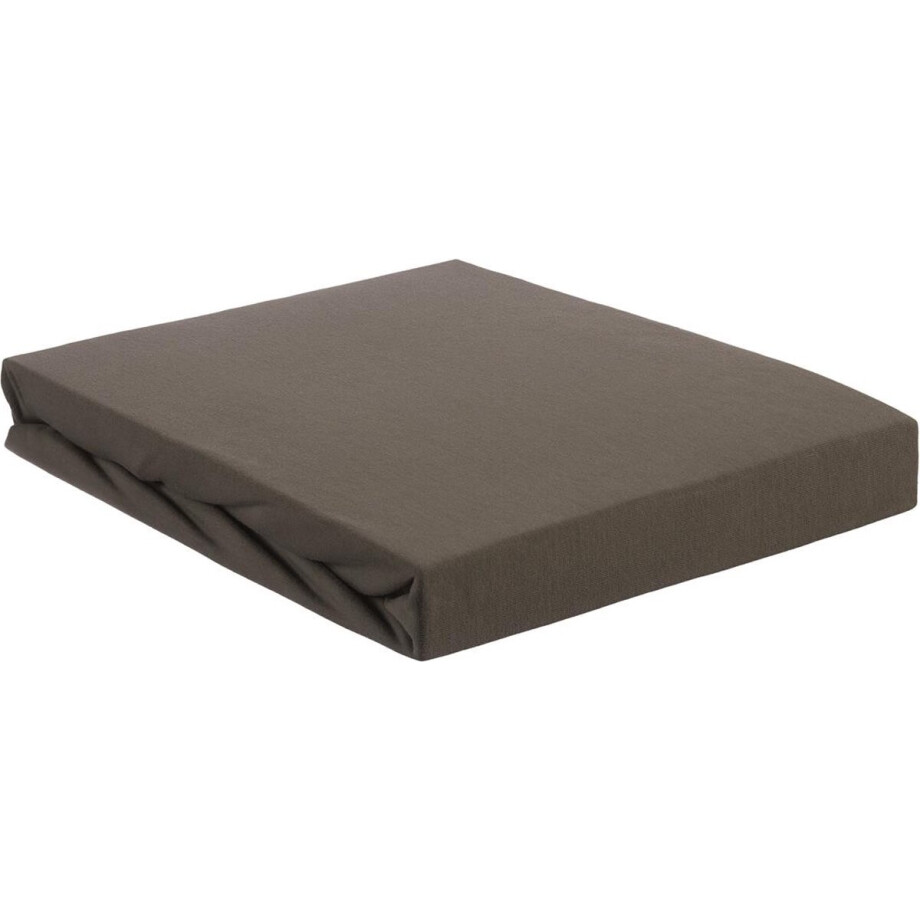 Beddinghouse - Jersey - Hoeslaken - 80x220 cm - Warm grijs Beddinghouse - Jersey - Hoeslaken - 80x220 cm - Warm grijs afbeelding 1
