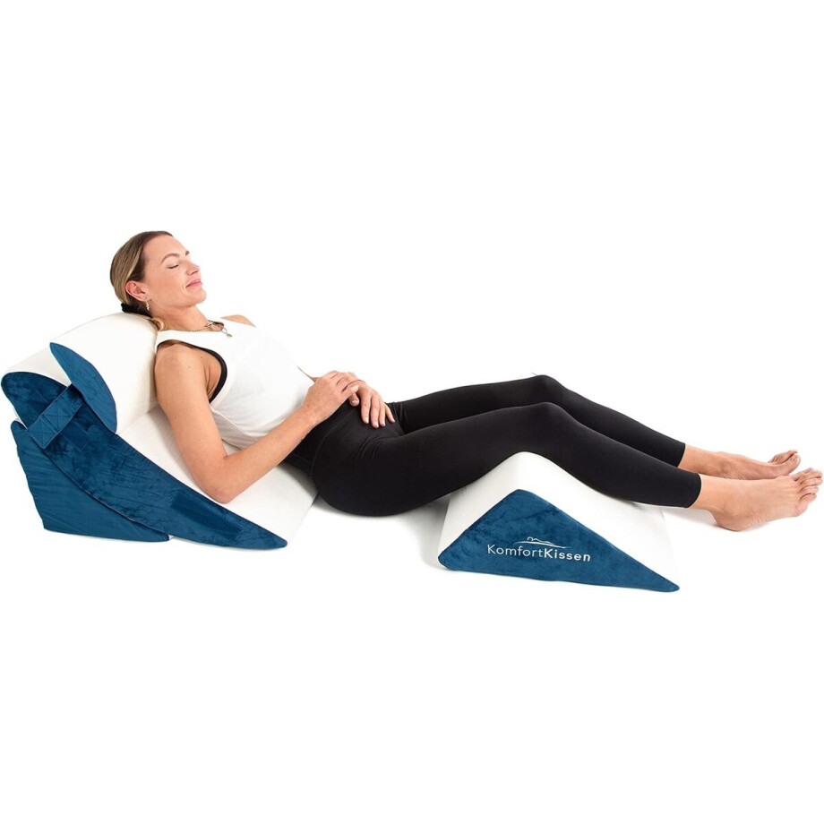 Wigkussen 4-delige ergonomische kussenset | 12-in-1 multifunctioneel design met uitneembare en wasbare overtrek voor slapen en lezen Wigkussen 4-delige ergonomische kussenset | 12-in-1 multifunctioneel design met uitneembare en wasbare overtrek voor slapen en lezen afbeelding 1