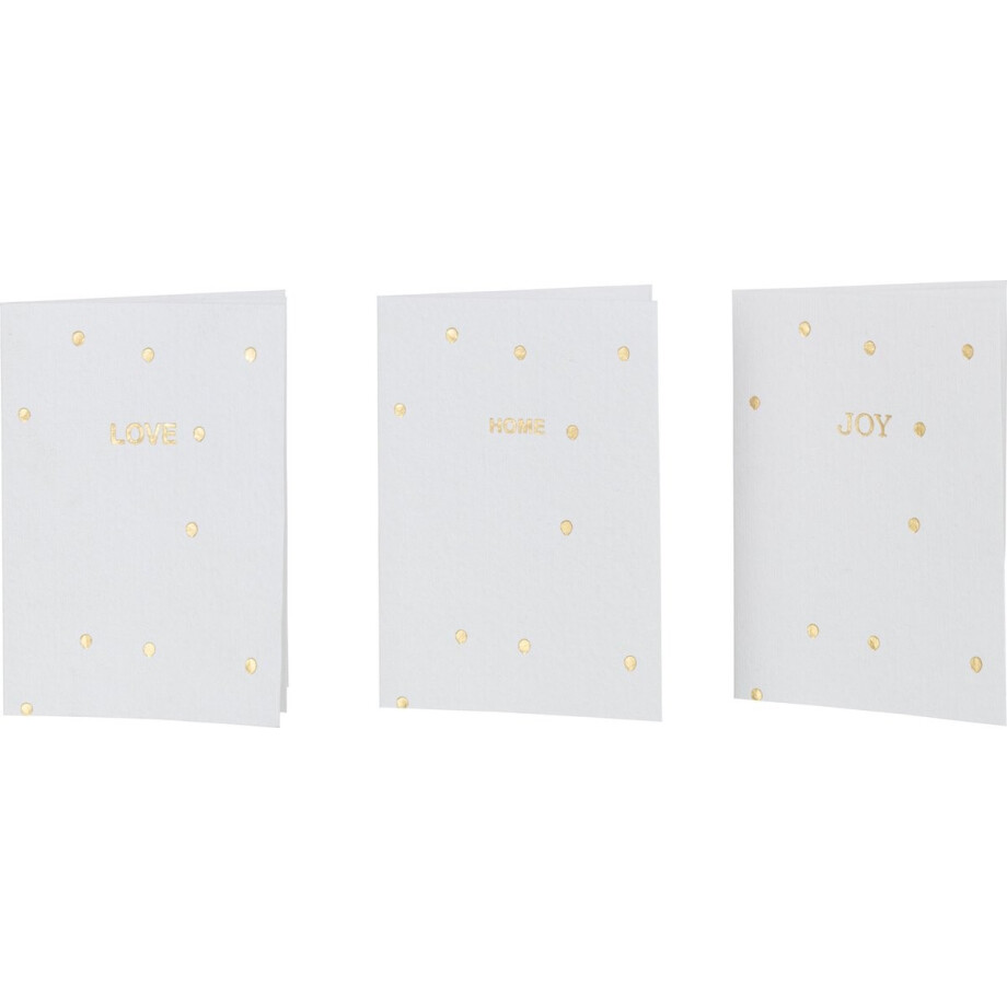 J-Line decoratie Kaarten Envelop Home/Love/Joy - papier - 6 stuks afbeelding 1