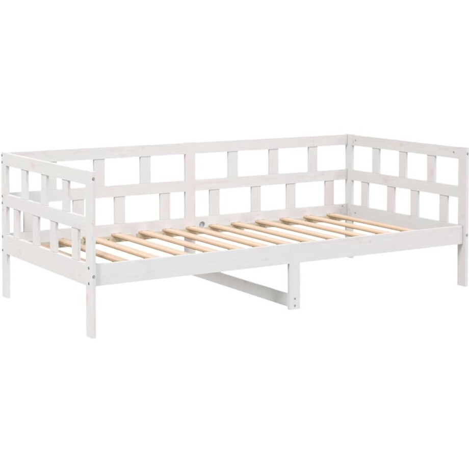 vidaXL - Slaapbank - massief - grenenhout - wit - 80x200 - cm vidaXL - Slaapbank - massief - grenenhout - wit - 80x200 - cm afbeelding 1