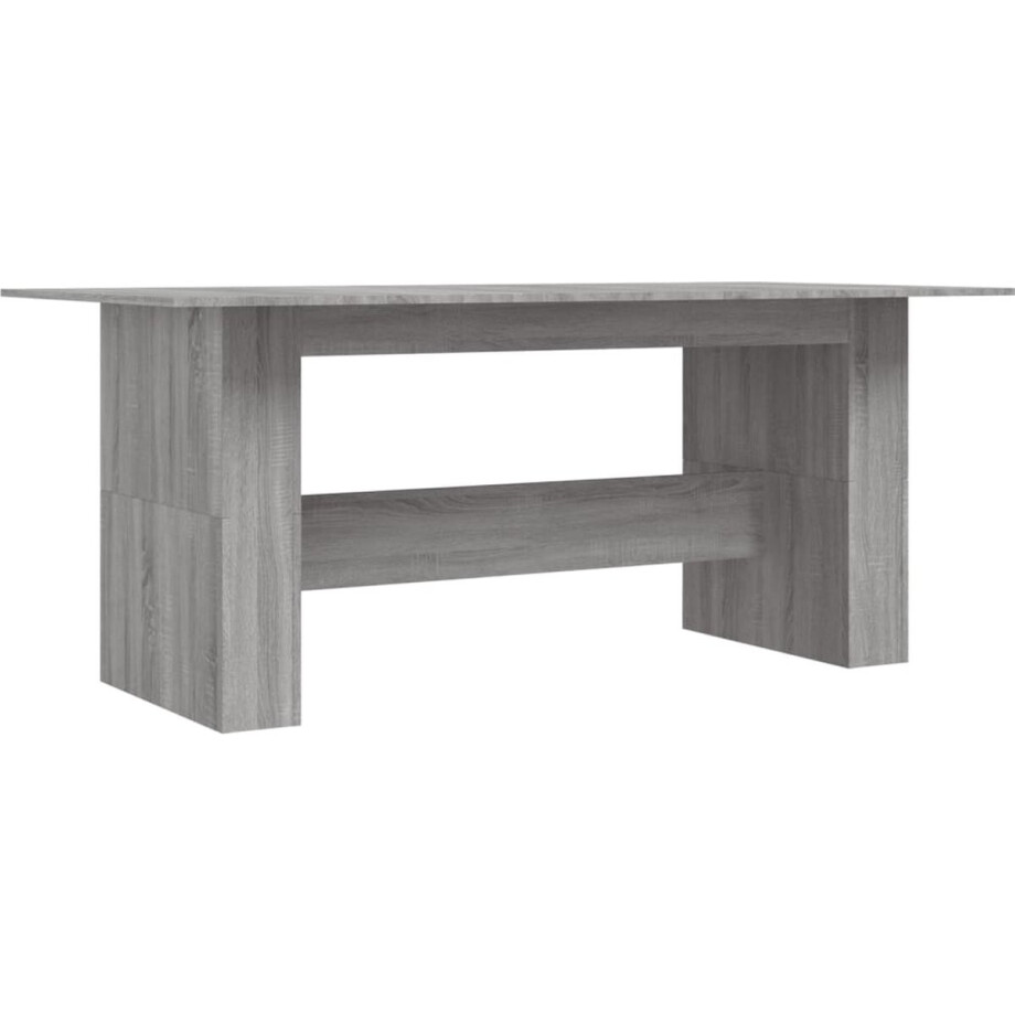 vidaXL - Eettafel - 180x90x76 - cm - bewerkt - hout - grijs - sonoma - eikenkleurig afbeelding 1