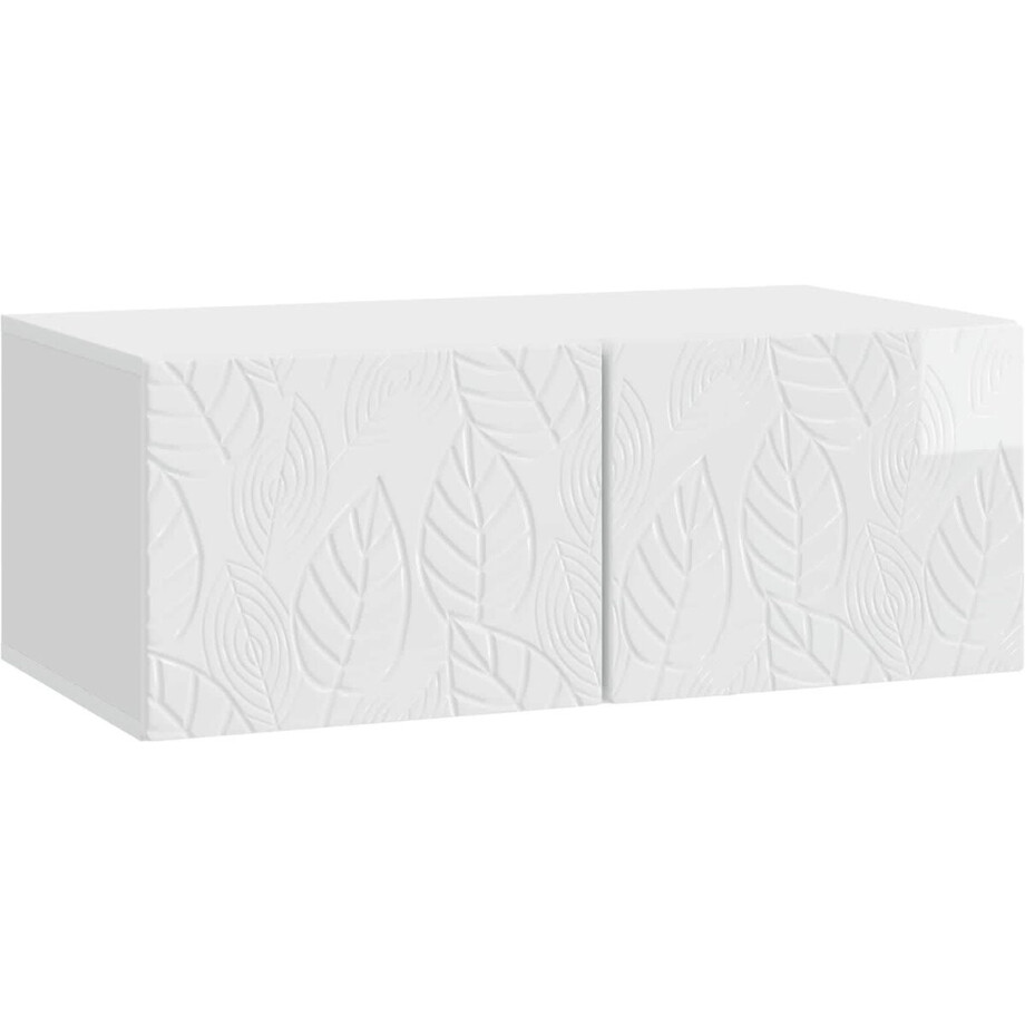 vidaXL - Wandmontage - TV-kast - 98 - x - 31 - cm - Hoogglans - Wit - Bewerkt - hout afbeelding 1