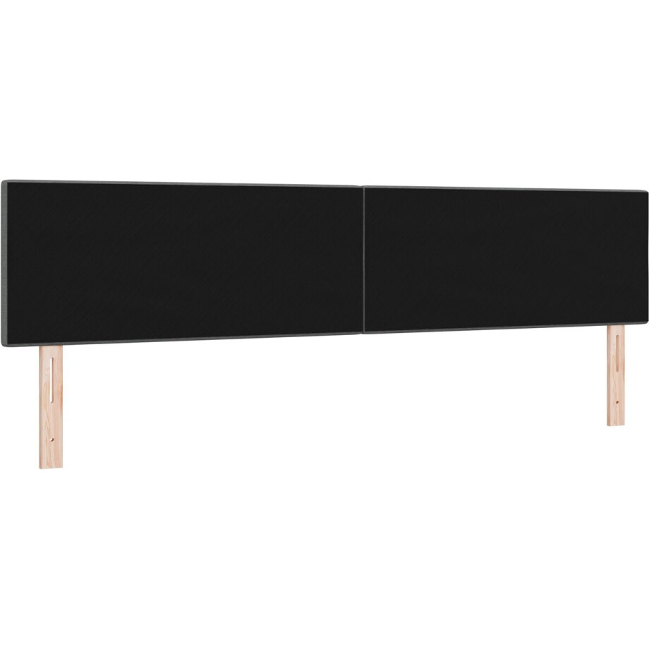 vidaXL - Hoogte - verstelbaar - hoofdbord - Donkergrijs - 200 - cm - Stof afbeelding 1