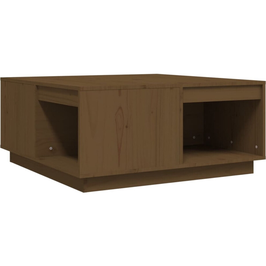 vidaXL Salontafel - Massief Grenenhout - Honingbruin Salontafel - Houten Salontafel - Grenenhout Salontafel - Salontafeltje - Bijzettafel afbeelding 1