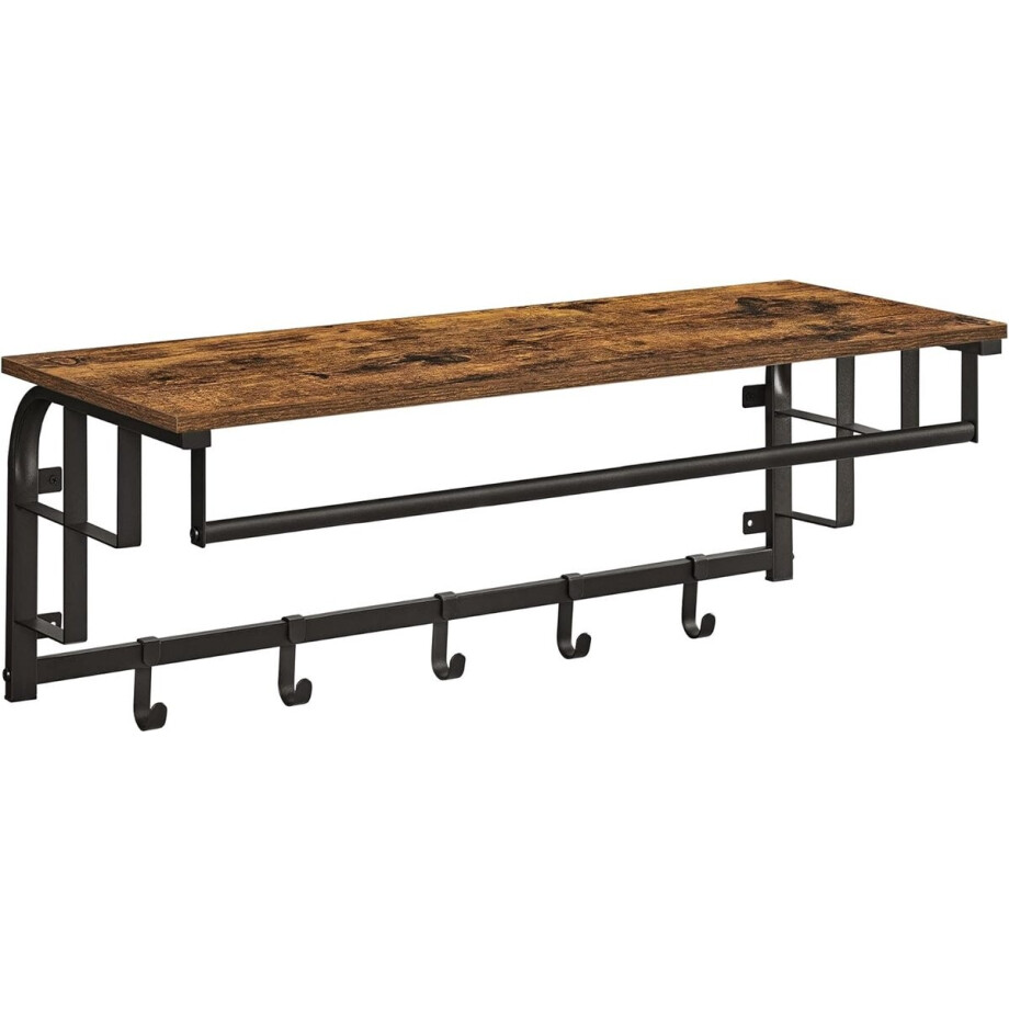 MIRA Home - Kapstok - Garderoberek - Wandkapstop - Bruin afbeelding 1