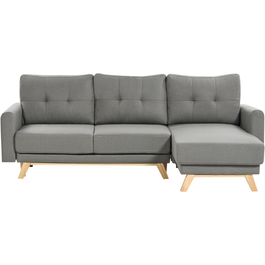 BELIANI SIRO - Slaapbank - Grijs - Linkszijdig - Polyester afbeelding 1