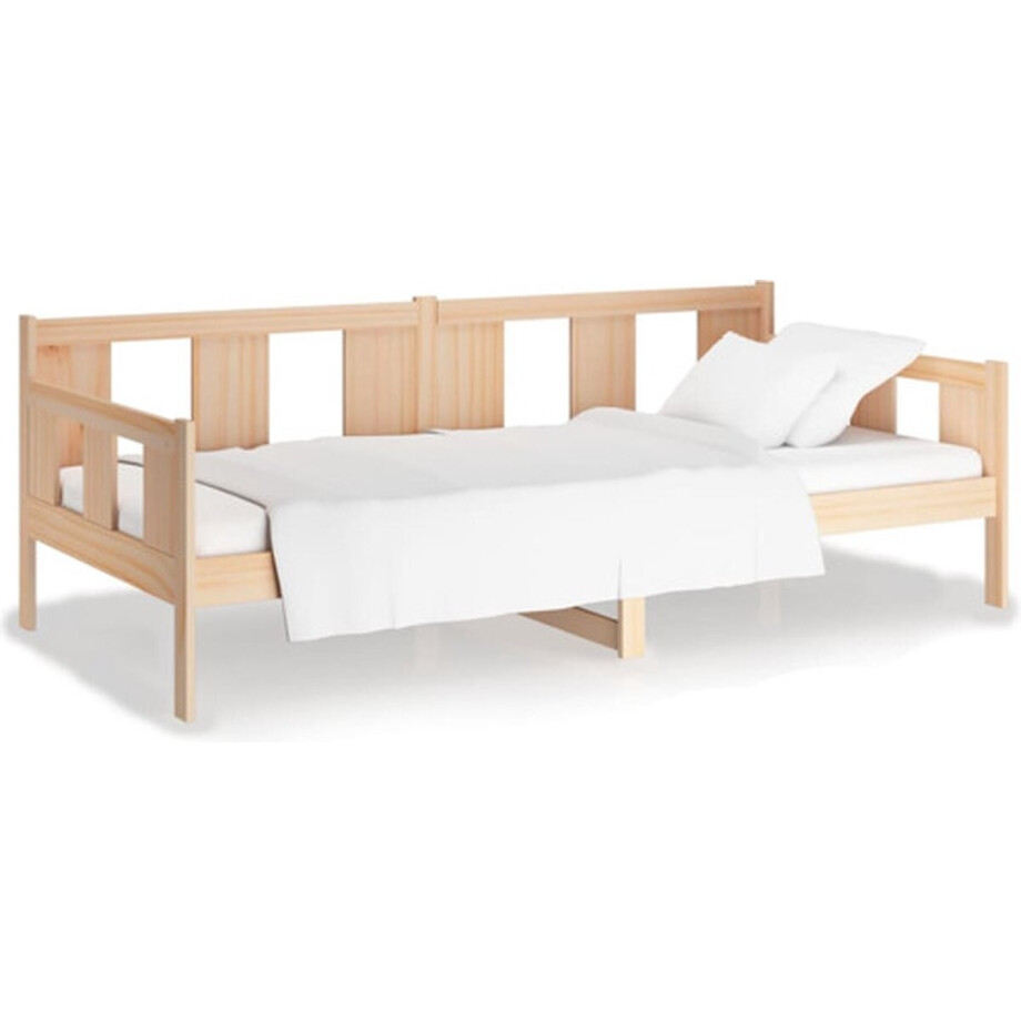 vidaXL - Slaapbank - massief - grenenhout - 90x200 - cm afbeelding 1