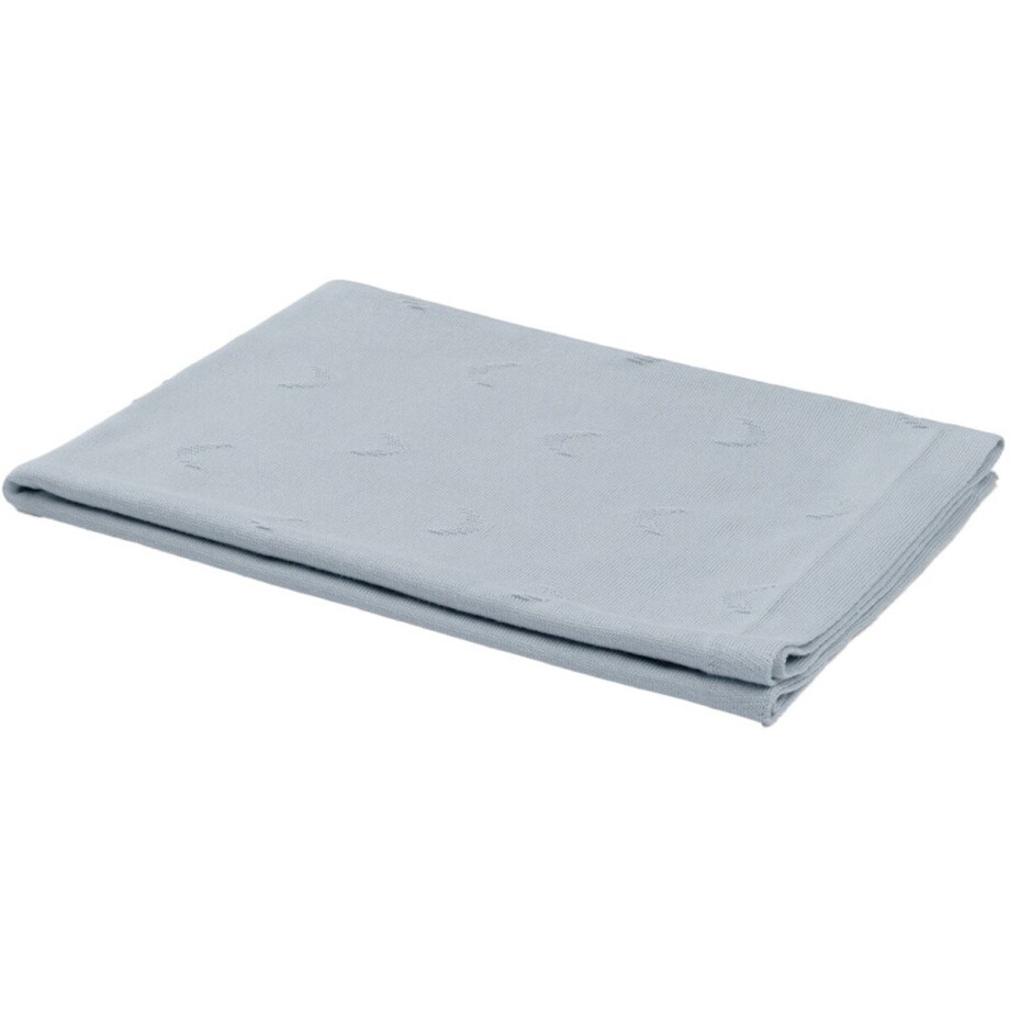 Yumeko babydeken katoen moon faded blauw 75x100 afbeelding 1