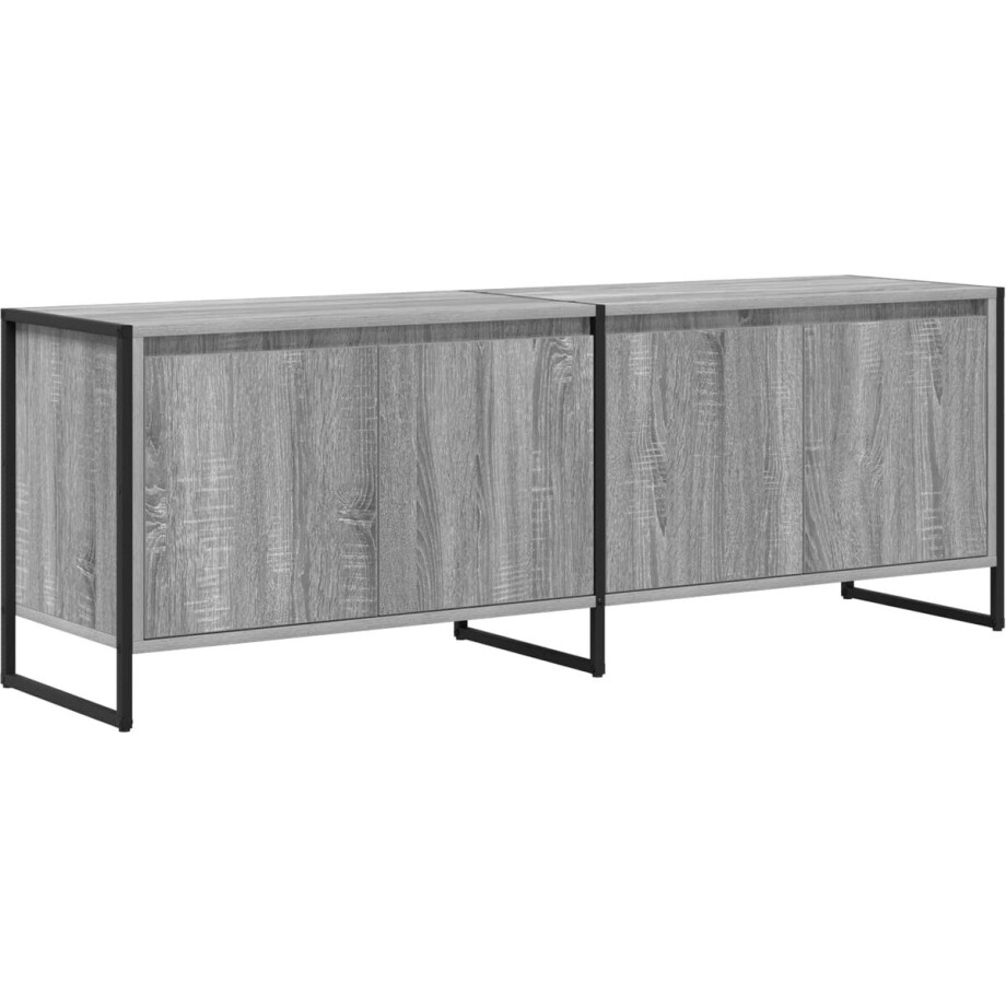 vidaXL - TV - Kast - Grijs - Sonoma - 140 - x - 36 - x - 49,5 - cm - Bewerkt - hout afbeelding 1
