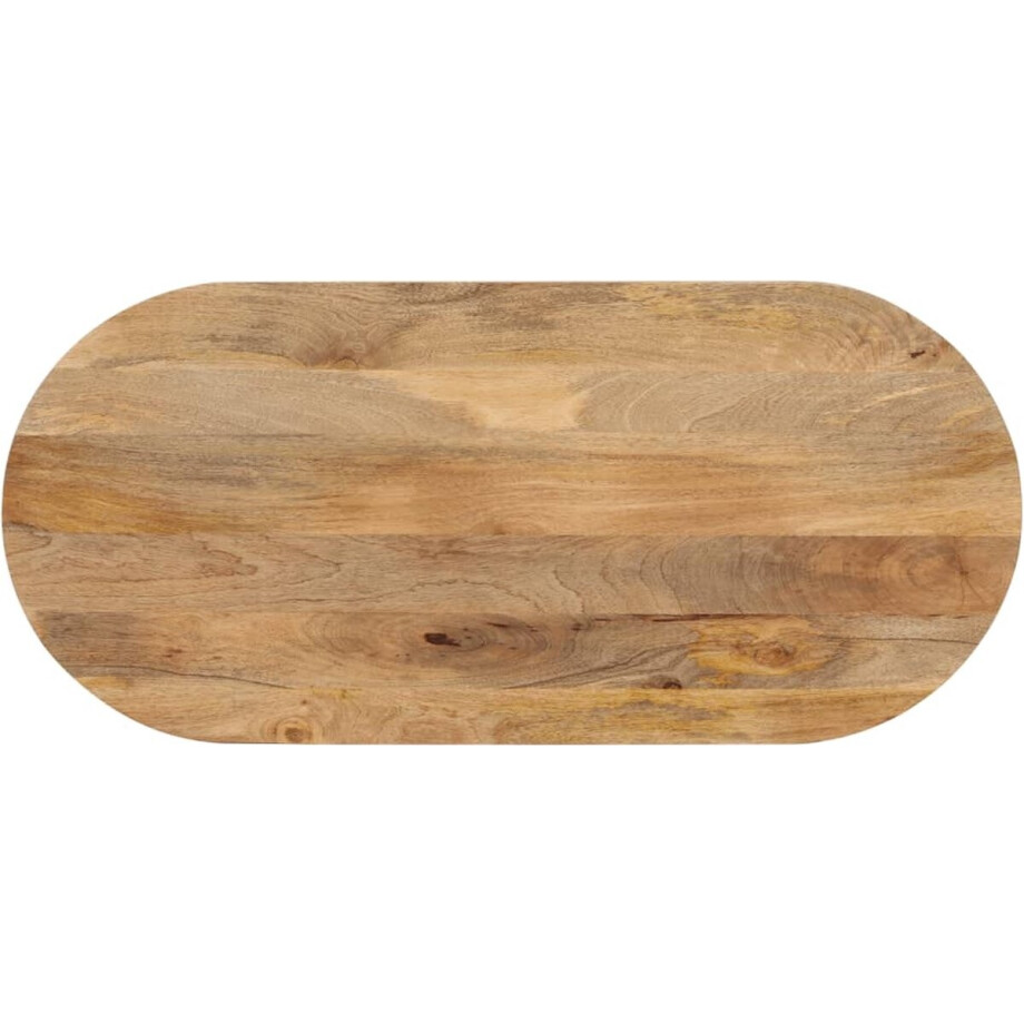 vidaXL - Tafelblad - ovaal - 110x50x3,8 - cm - massief - mangohout afbeelding 1