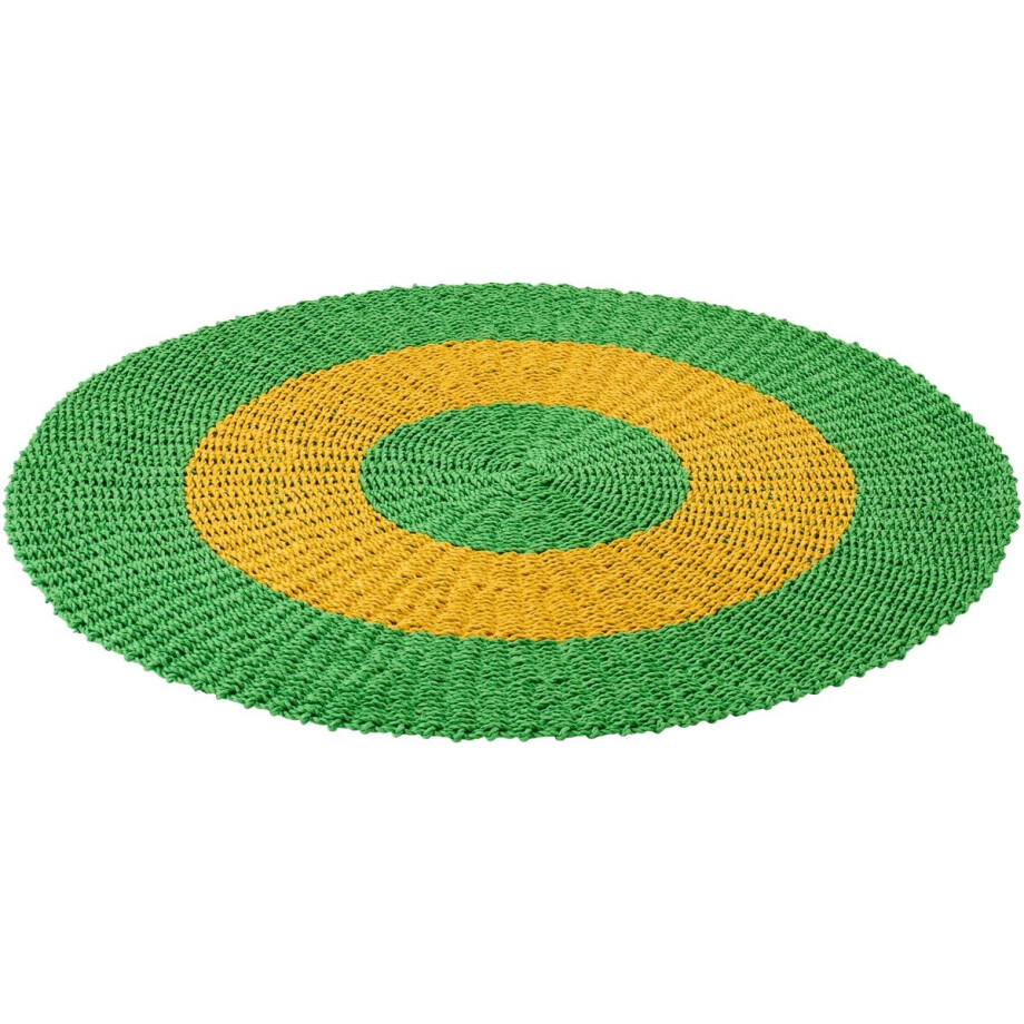 J-Line vloerkleed Gestreept - zeegras - groen/geel J-Line vloerkleed Gestreept - zeegras - groen/geel afbeelding 1