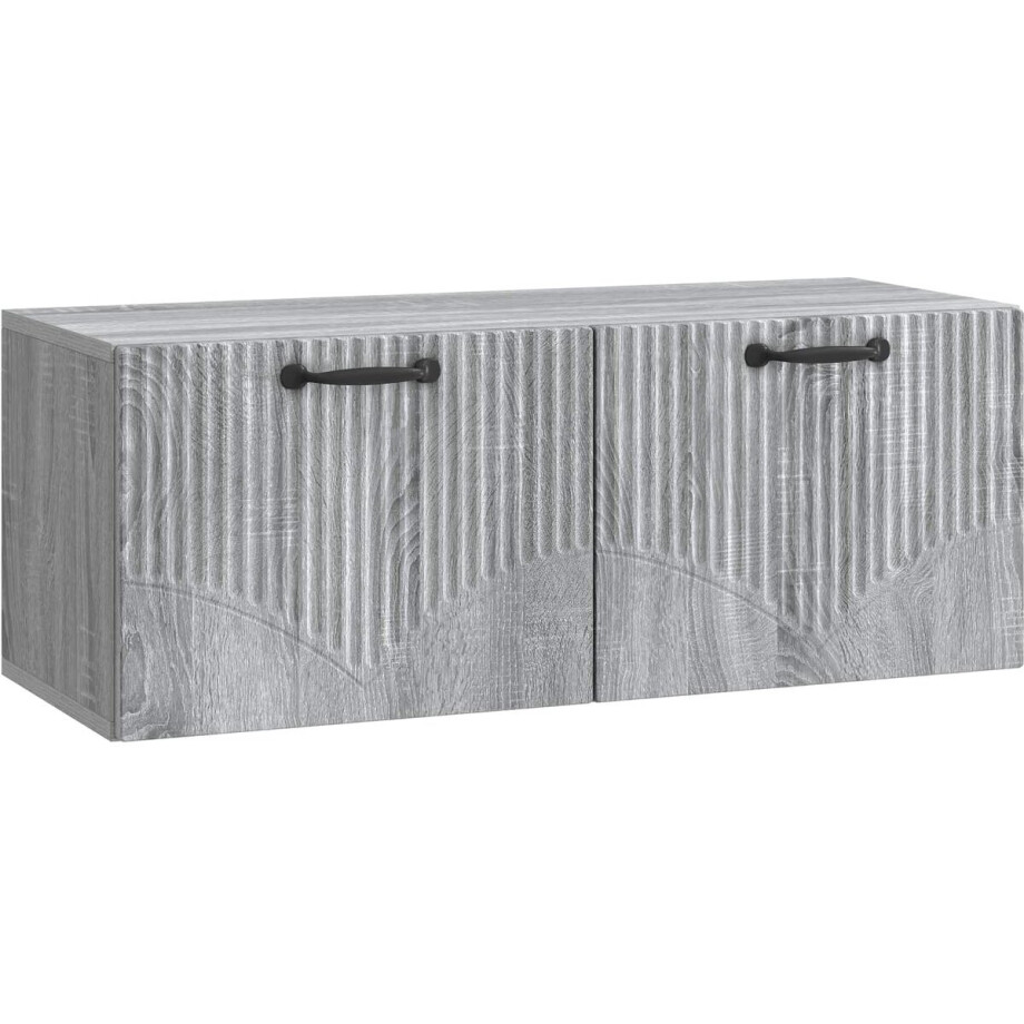 vidaXL - Wandmontage - TV-kast - Grijs - sonoma - 78,5 - x - 31 - x - 30 - cm - Bewerkt - hout afbeelding 1