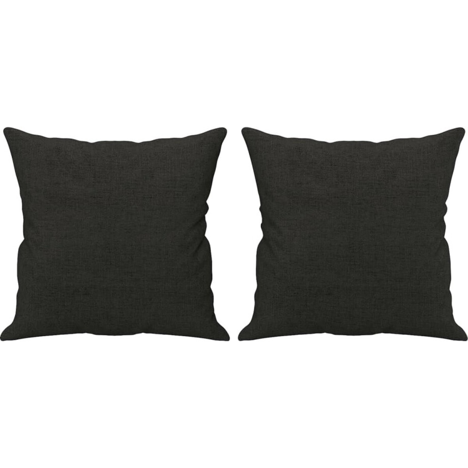 vidaXL - Sierkussens - 2 - st - 40x40 - cm - stof - zwart afbeelding 1