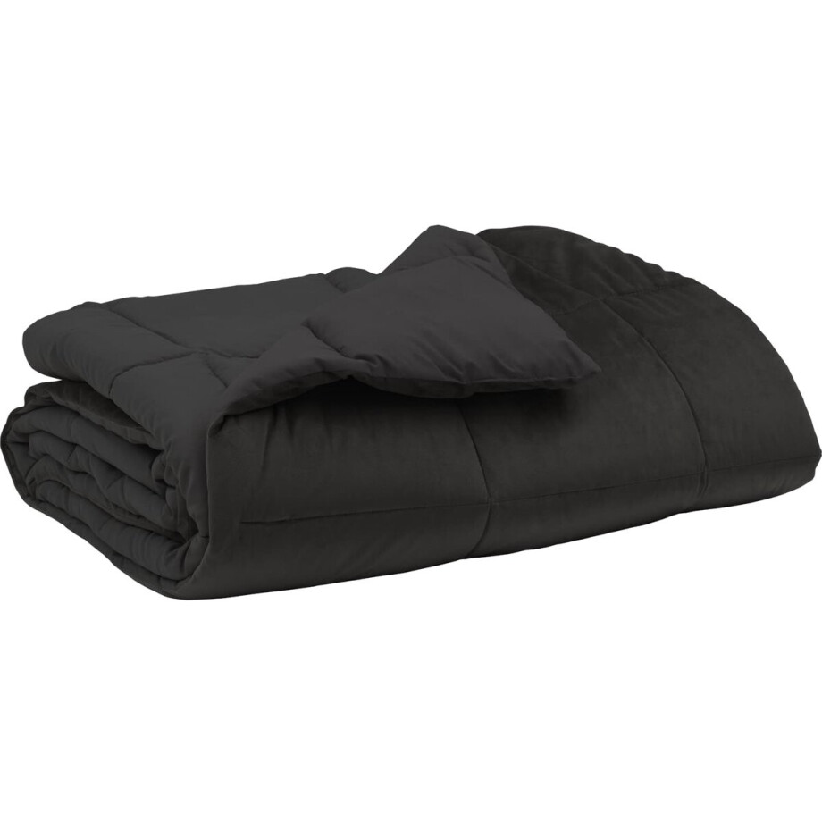 vidaXL - Zomer - Deken - Gekwilt - Antraciet - 155 - x - 220 - cm - Microvezel vidaXL - Zomer - Deken - Gekwilt - Antraciet - 155 - x - 220 - cm - Microvezel afbeelding 1