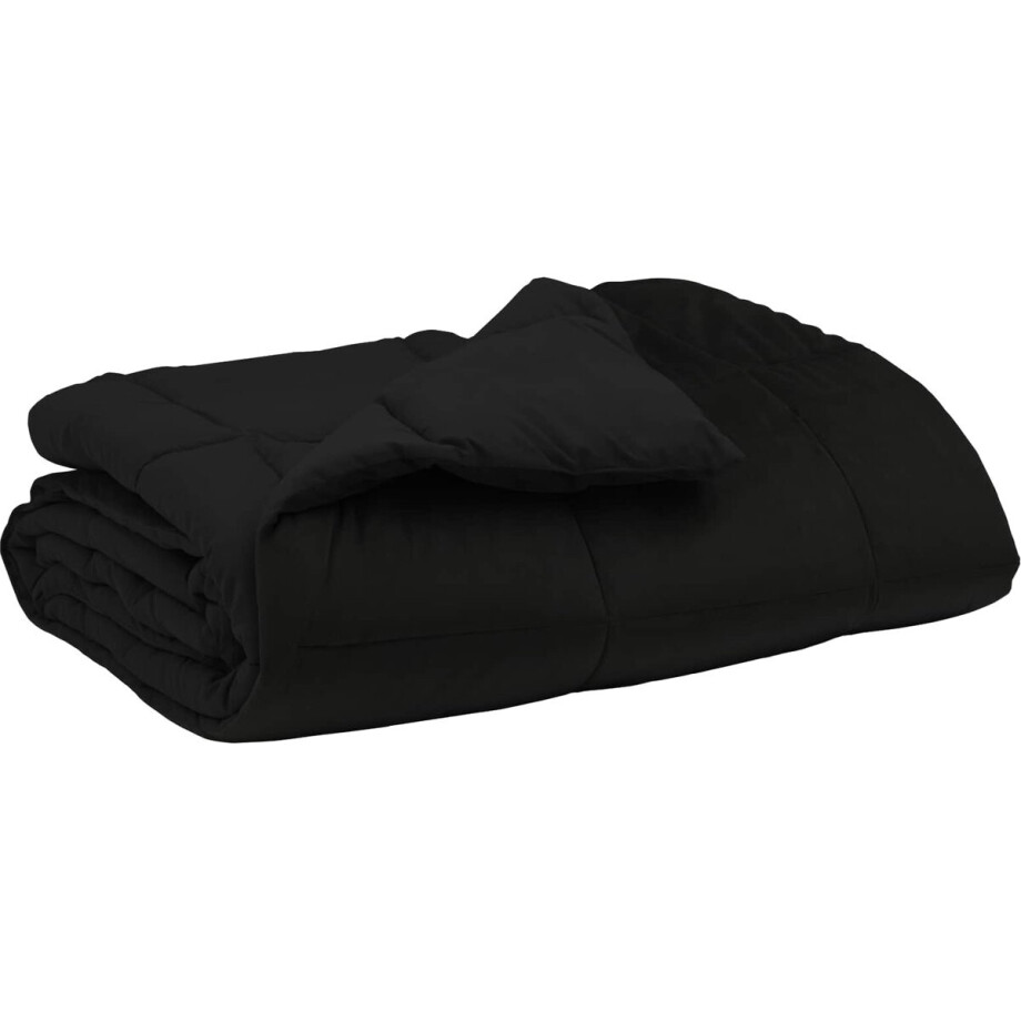 vidaXL - Volledig - Jaar - Dekbed - Gekwilt - Zwart - 135 - x - 220 - cm - Microvezel vidaXL - Volledig - Jaar - Dekbed - Gekwilt - Zwart - 135 - x - 220 - cm - Microvezel afbeelding 1