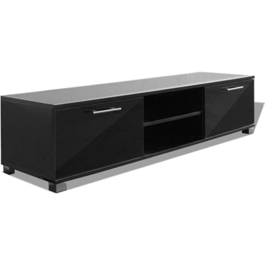 vidaXL - Tv-meubel - 120x40,5x35 - cm - hoogglans - zwart afbeelding 1