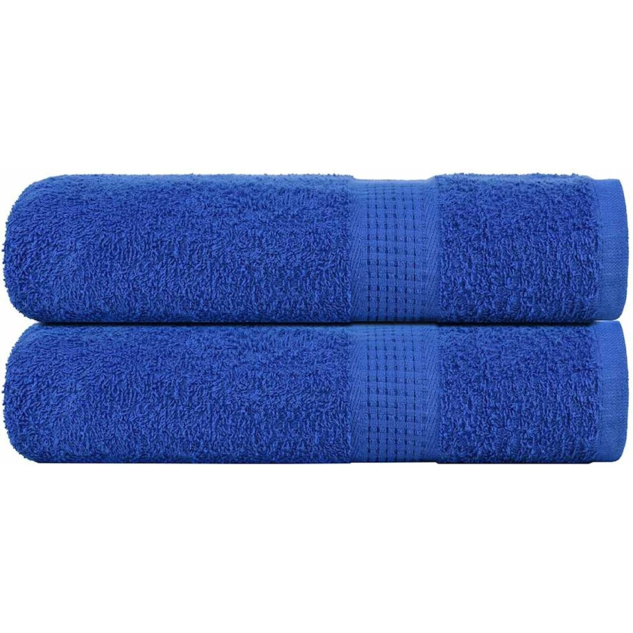 vidaXL - Douchehanddoeken - FROGN - 2 - st - 70x140 - cm - 360 - g/m² - blauw vidaXL - Douchehanddoeken - FROGN - 2 - st - 70x140 - cm - 360 - g/m² - blauw afbeelding 1