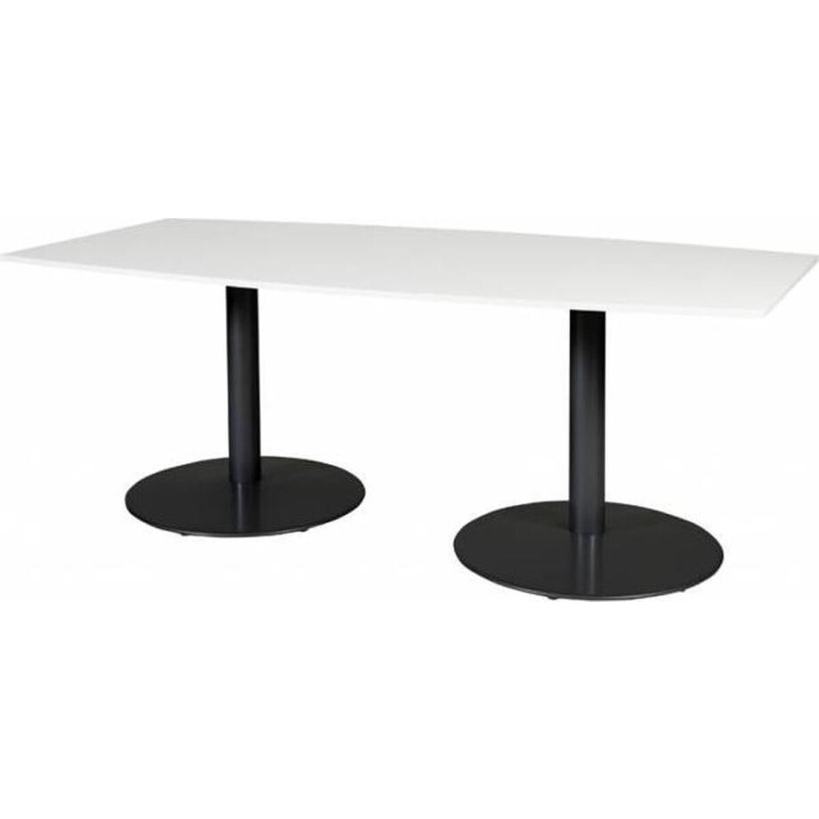 Vergadertafel - Linesto 200x100 tonv. grijs - zwart frame Vergadertafel - Linesto 200x100 tonv. grijs - zwart frame afbeelding 1