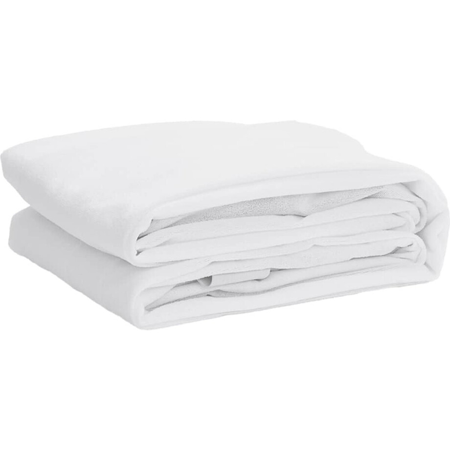 vidaXL - Matrasbeschermer - waterdicht - 100x200 - cm - wit afbeelding 1