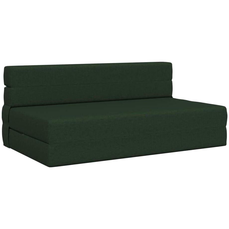 vidaXL - Vouwbare - Sofa - Bed - Donkergroen - 152 - x - 86,5 - x - 60 - cm - Stof vidaXL - Vouwbare - Sofa - Bed - Donkergroen - 152 - x - 86,5 - x - 60 - cm - Stof afbeelding 1