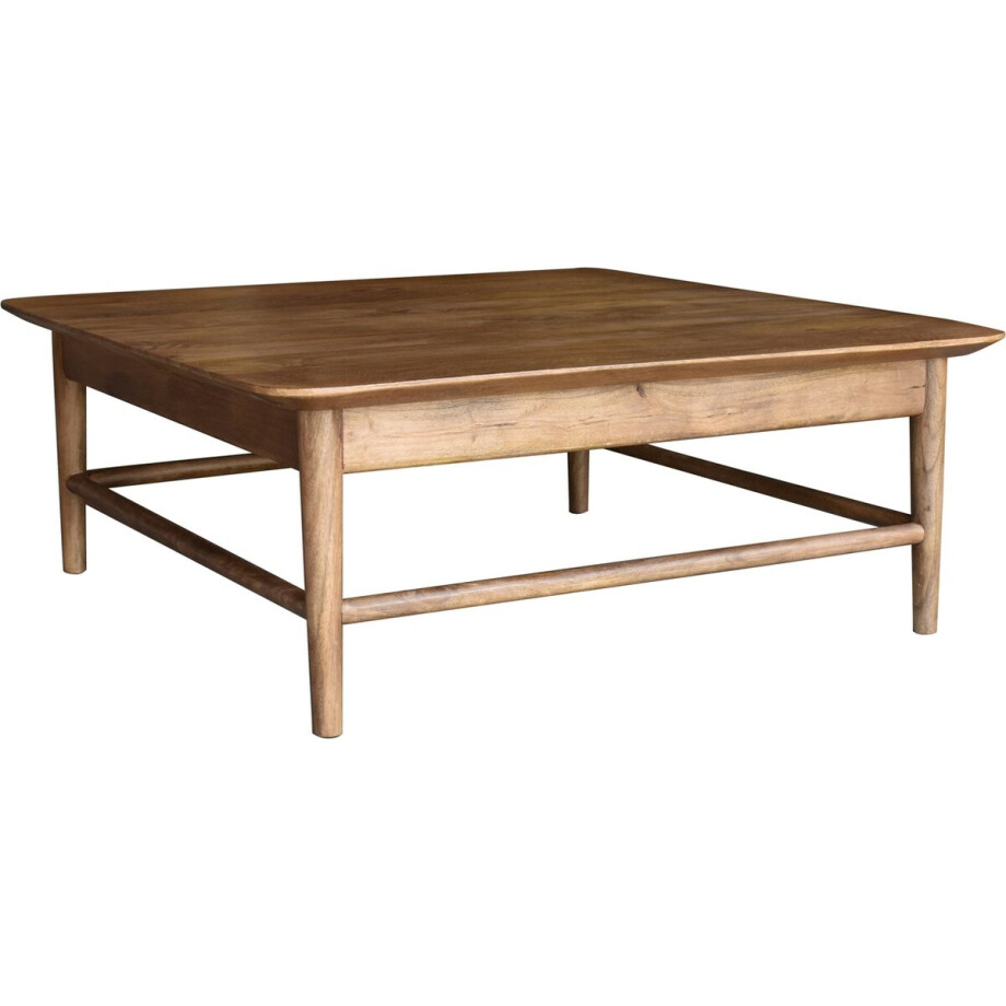 Giga Meubel Salontafel Lana - Naturel Mangohout - 100x100x45cm afbeelding 1