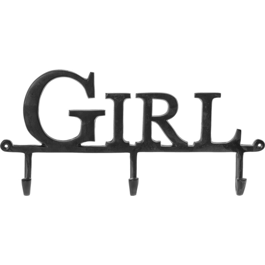Riverdale Girl kapstok met 3 haken zwart 40x28 cm - kinderjassenhanger - stevig metaal - praktisch design afbeelding 1