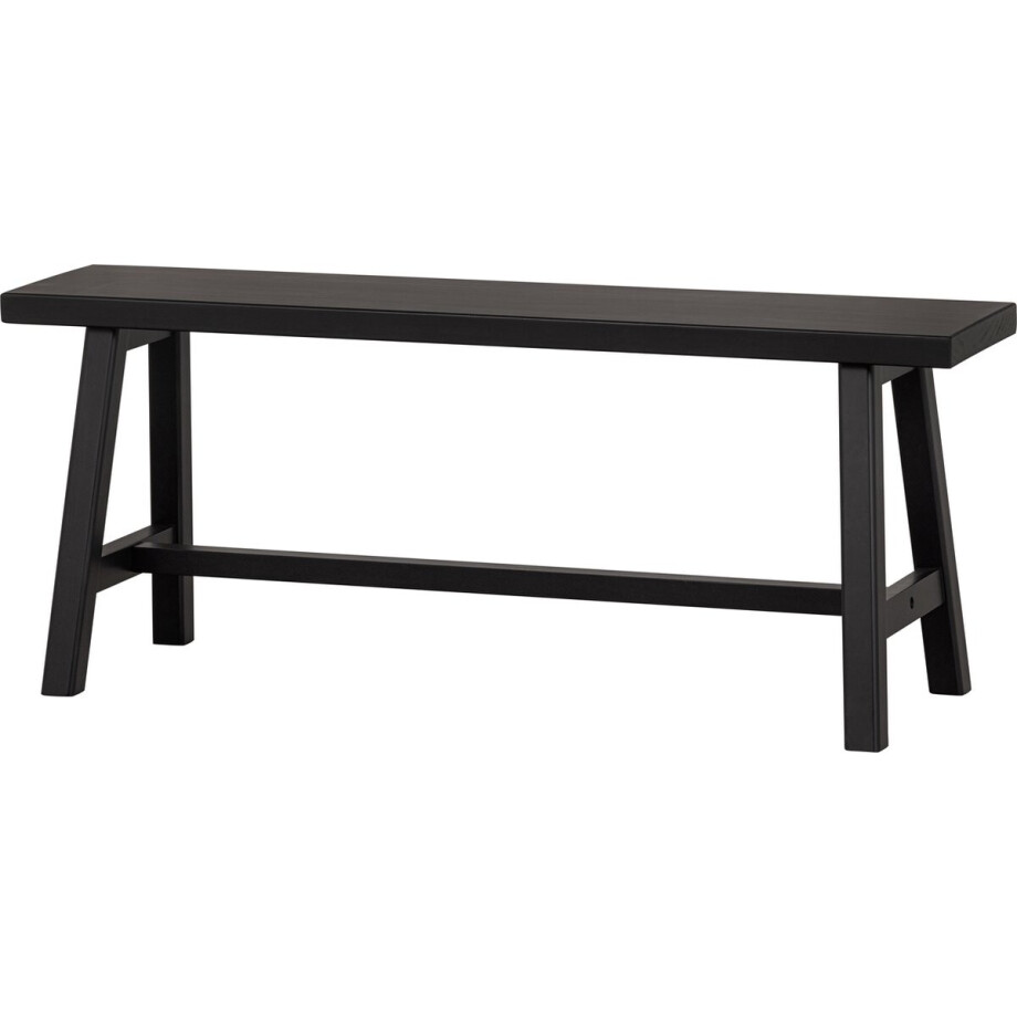 WOOOD Imme Bankje - Grenen - Zwart - 45x110x35 WOOOD Imme Bankje - Grenen - Zwart - 45x110x35 afbeelding 1