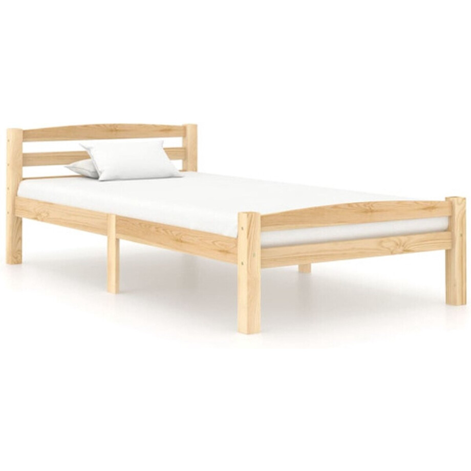 vidaXL - Bedframe - massief - grenenhout - 100x200 - cm afbeelding 1