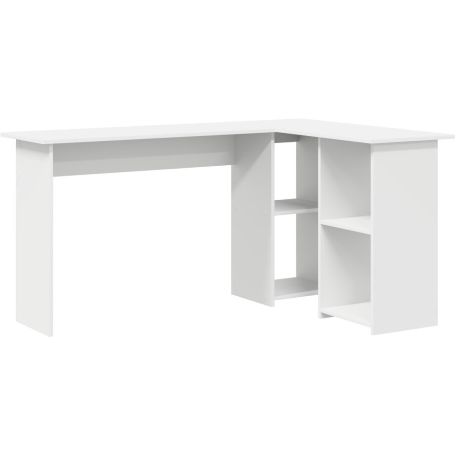 vidaXL - Bureau - Wit - 142 - x - 102 - x - 73 - cm - Bewerkt - hout vidaXL - Bureau - Wit - 142 - x - 102 - x - 73 - cm - Bewerkt - hout afbeelding 1