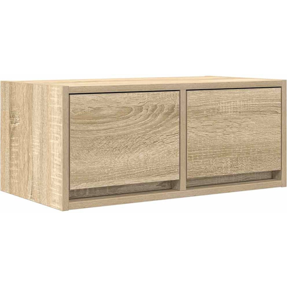 vidaXL - TV-meubel - 60x31x25,5 - cm - bewerkt - hout - sonoma - eikenkleurig vidaXL - TV-meubel - 60x31x25,5 - cm - bewerkt - hout - sonoma - eikenkleurig afbeelding 1
