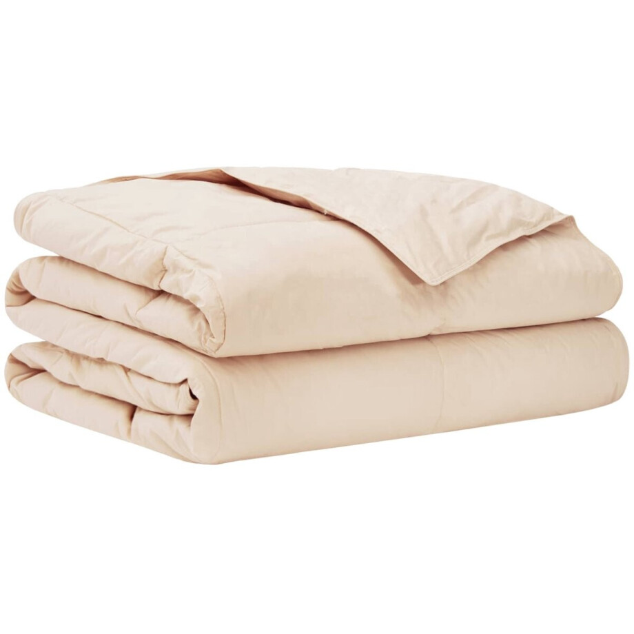 vidaXL - Zomer - Deken - Beige - 240 - x - 260 - cm - 100% - Natuurlijke - Kapok vidaXL - Zomer - Deken - Beige - 240 - x - 260 - cm - 100% - Natuurlijke - Kapok afbeelding 1