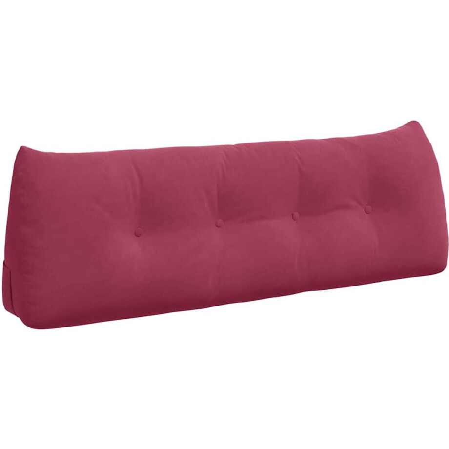 vidaXL - Rugkussen - Wijnrood - 140 - x - 24 - x - 50 - cm - Fluweel vidaXL - Rugkussen - Wijnrood - 140 - x - 24 - x - 50 - cm - Fluweel afbeelding 1