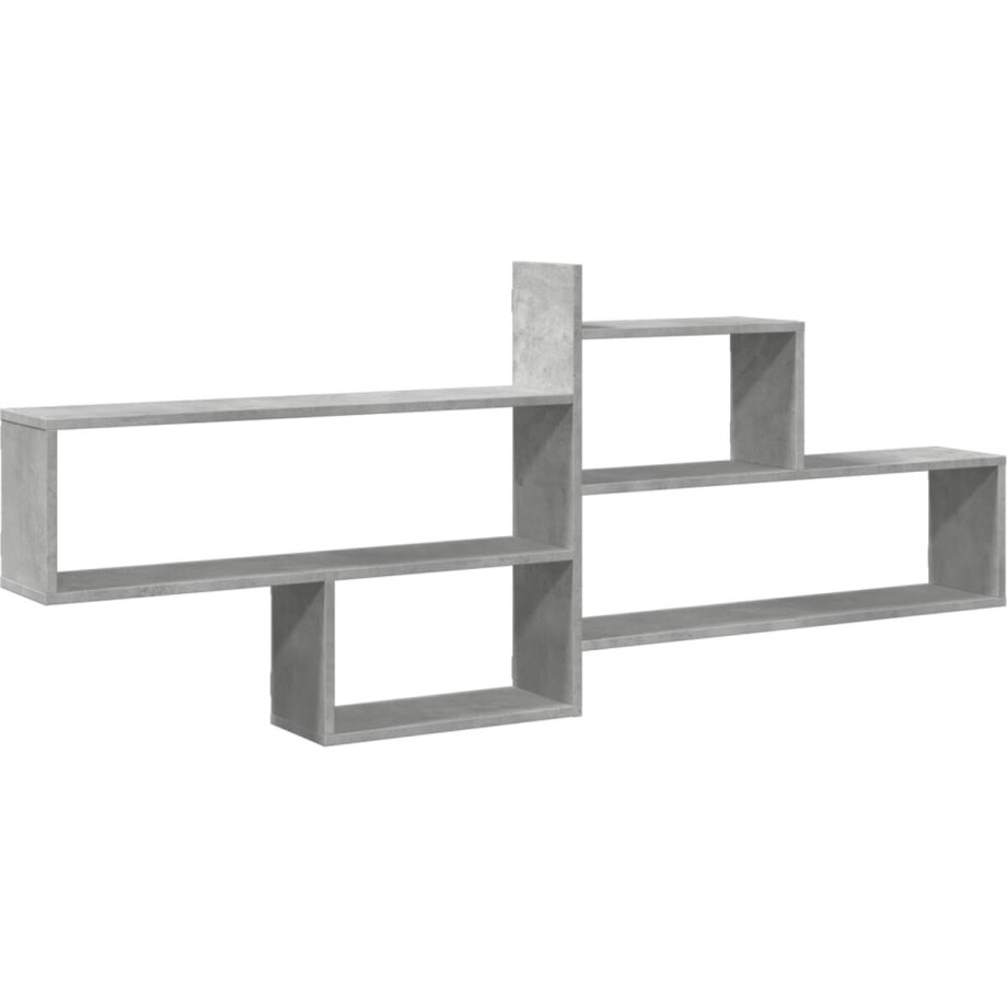 vidaXL - Wandschap - 167,5x18x68 - cm - bewerkt - hout - betongrijs afbeelding 1