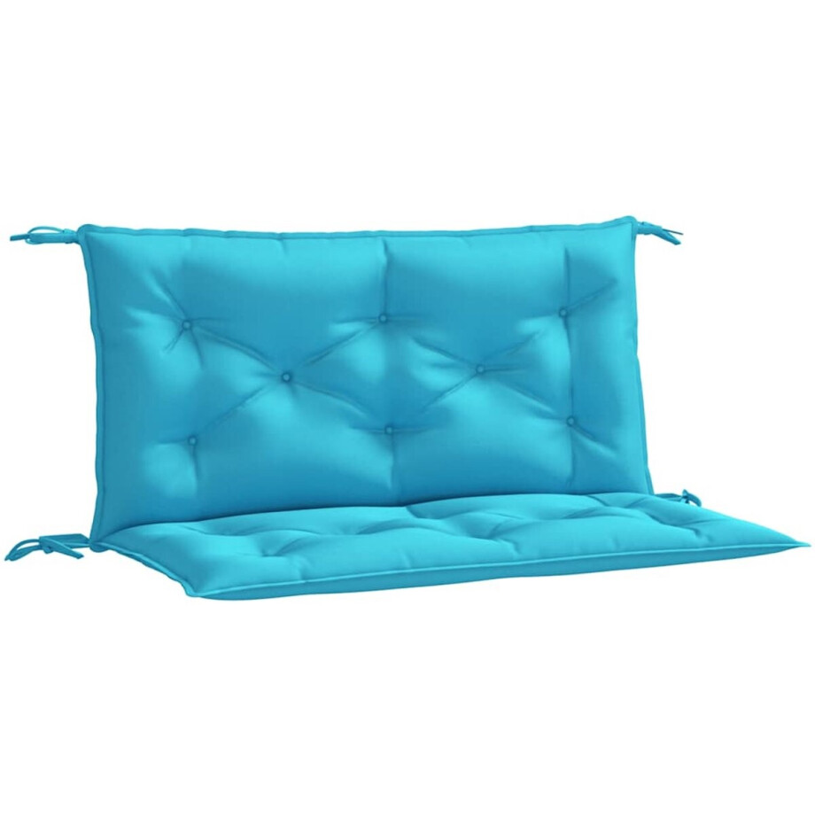 vidaXL - Tuinbankkussens - 2 - st - 100x50x7 - cm - stof - turquoise vidaXL - Tuinbankkussens - 2 - st - 100x50x7 - cm - stof - turquoise afbeelding 1