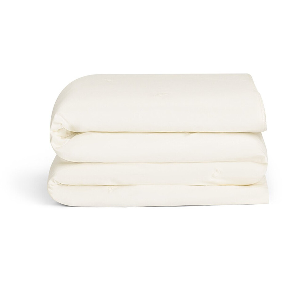 Yumeko kinderdekbedovertrek katoensatijn warm wit feather 120x150 - Bio, eco & fairtrade afbeelding 1