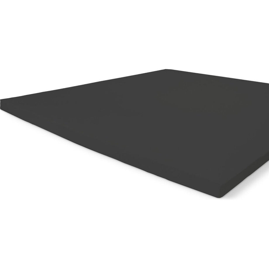 Walra Katoenen Hoeslaken Topper - Hoeslaken 90x220 - 100% Katoen - Antraciet afbeelding 1