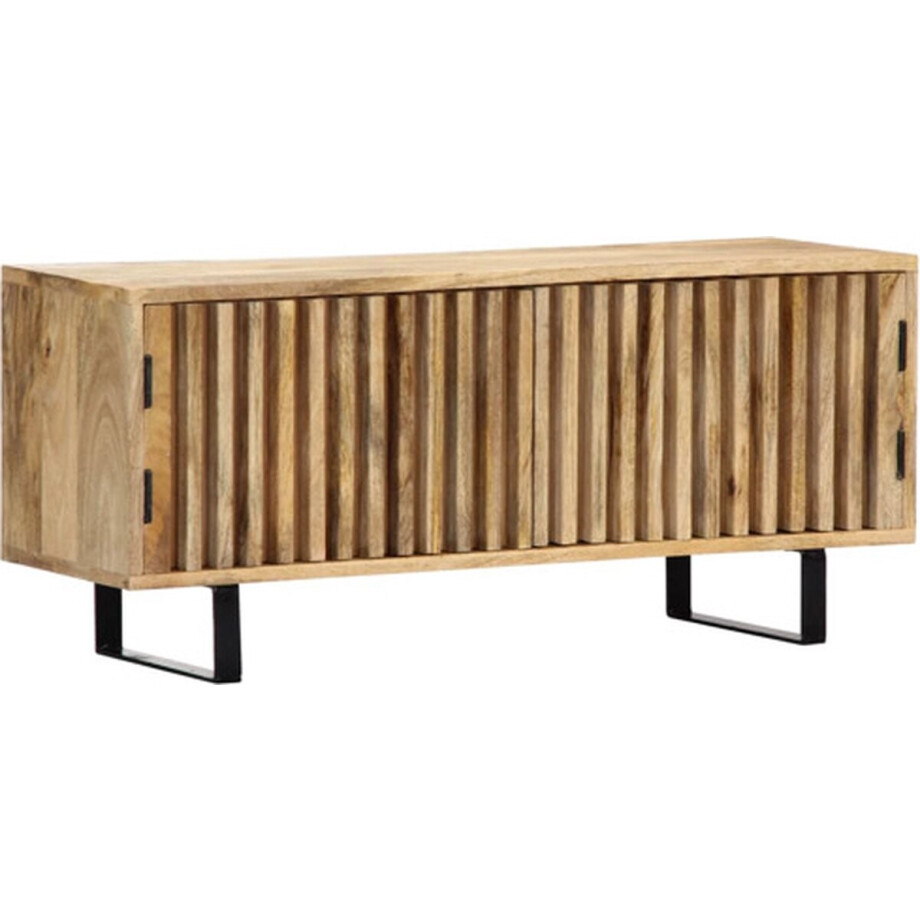 vidaXL - Tv-meubel - 90x30x40 - cm - massief - mangohout vidaXL - Tv-meubel - 90x30x40 - cm - massief - mangohout afbeelding 1